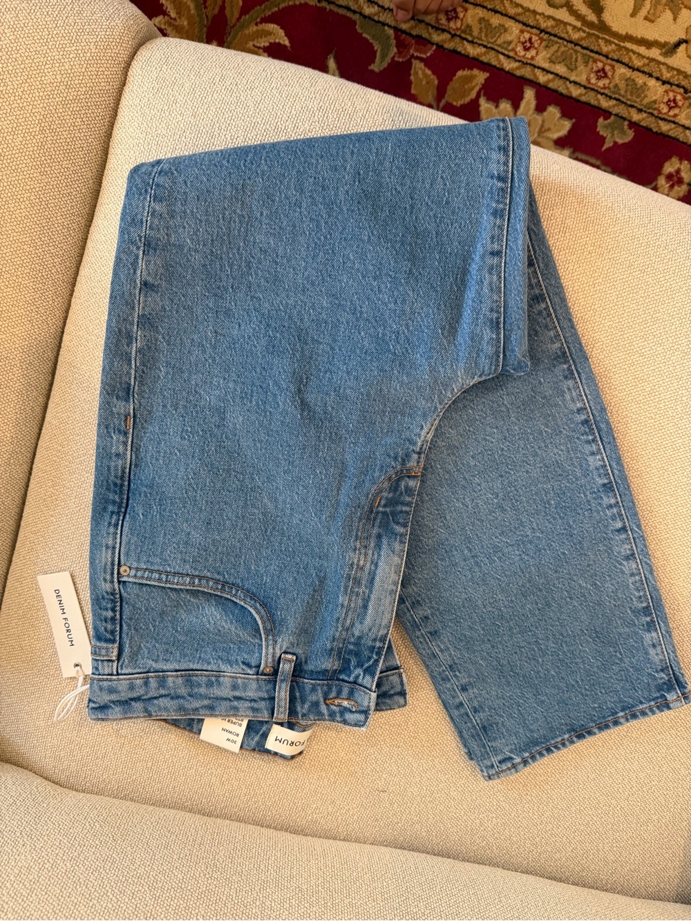 Denim Forum Medium Blue Straight-Leg Women’s Jeans